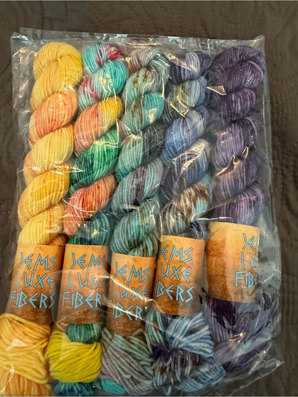 Lux yarn kit Multicolor Yarn Pack - Assorted Pastel & Jewel Tones
